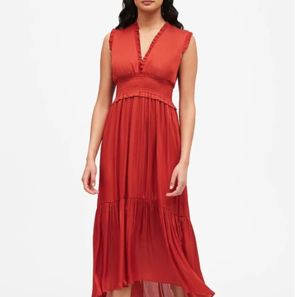 NWT Banana Republic Soft Satin Maxi Dress